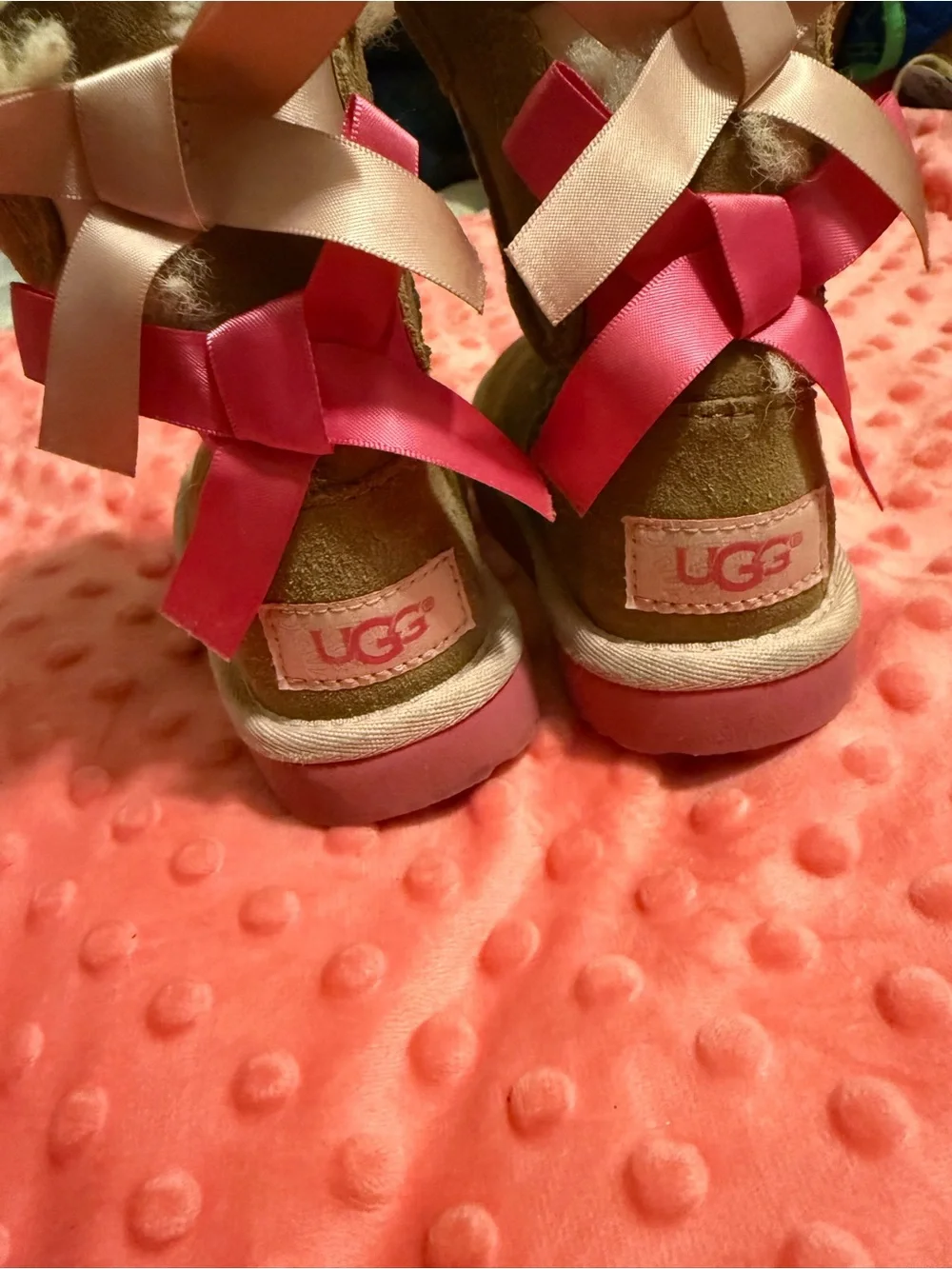 UGG Kids Chestnut Boots with Shearling Cuff